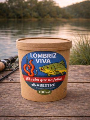 Lombriz Viva para Pesca. Cebo Natural Fresco 100 ud