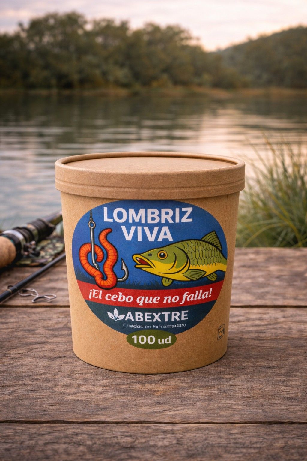 Lombriz Viva para Pesca. Cebo Natural Fresco 100 ud Lombriz Viva para Pesca. Cebo Natural Fresco 100 ud