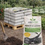 Palet con 40 sacos de rafia de 20L. 100% Humus de Lombriz