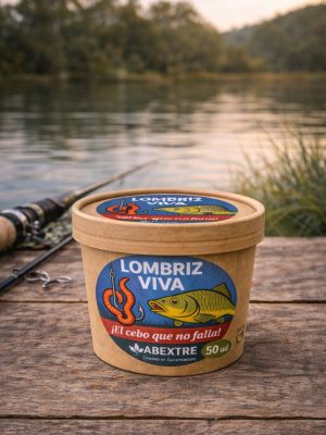 Lombriz Viva para Pesca. Cebo Natural Fresco 50 ud